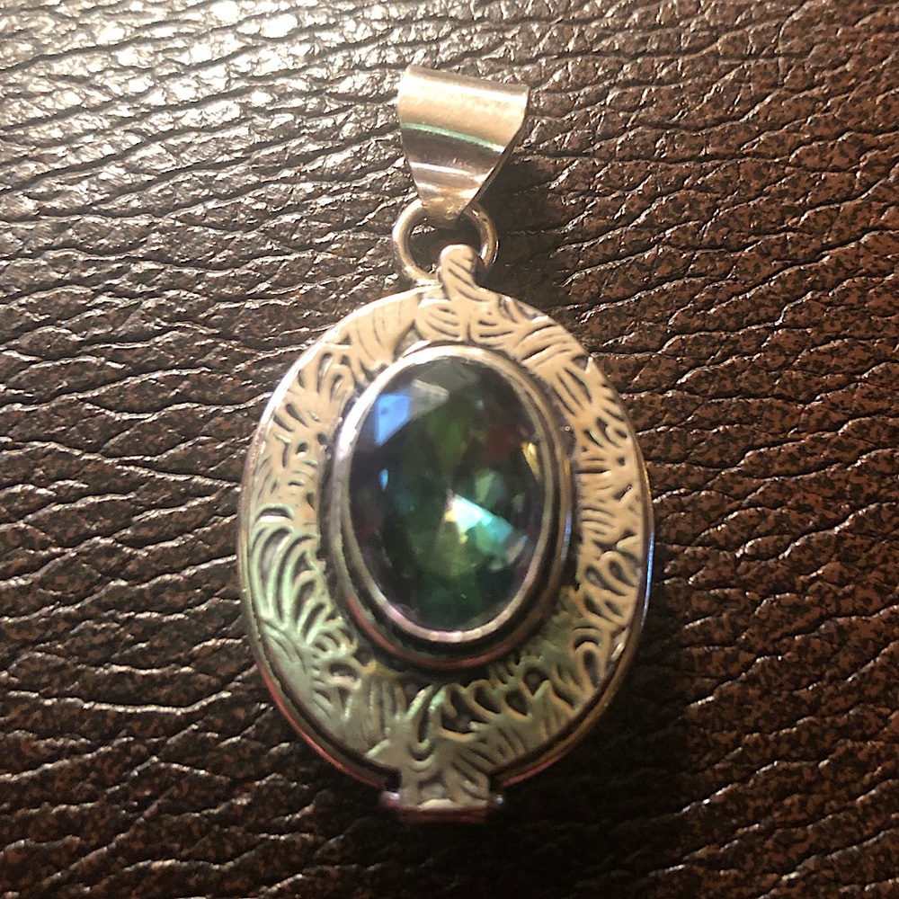 Sterling Mystic Topaz Locket